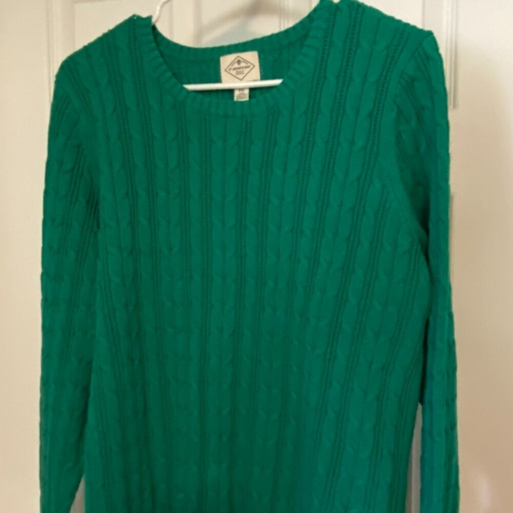 St John's Bay Cotton Cable Knit Sweater XXL